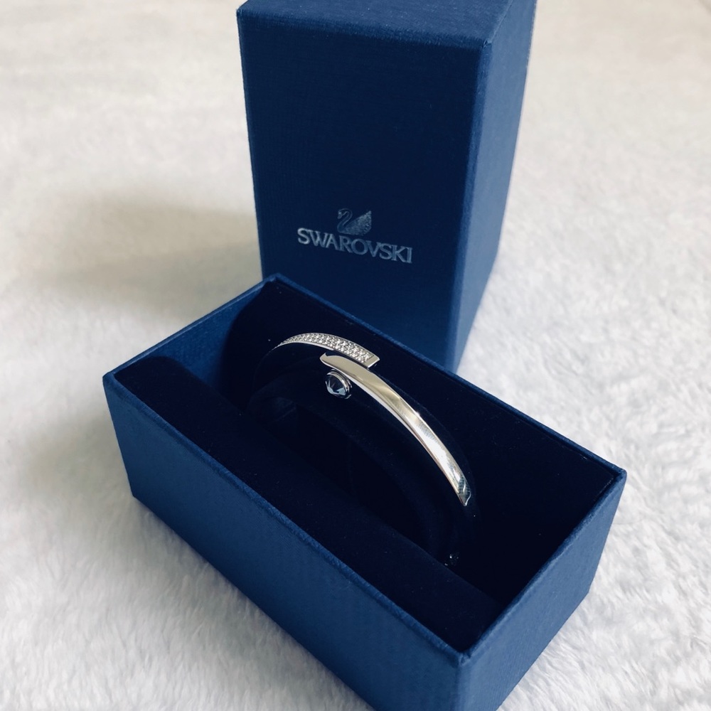 Swarovski Women's Silver Narrow Bangle Bracelet